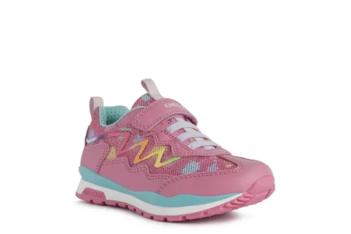 Geox Kids Trainers | Pavel | Fuchsia & Watersea