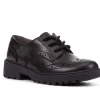 Geox School Shoes | Casey Brogue Lace Up | Black