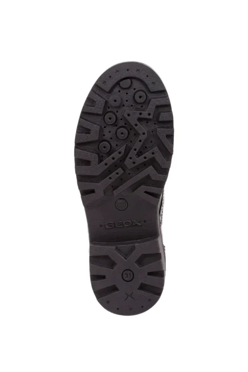 Geox School Shoes | Casey Brogue Lace Up | Black