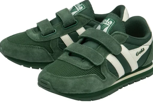 Gola Kids Trainers | Daytona | Evergreen, Black & White