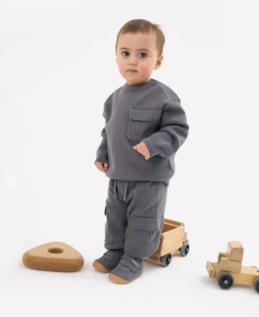 Prenta First Walker Shoes | Rocket | Charcoal Suede