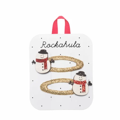 Rockahula Kids Hair Clips | Snowman Glitter